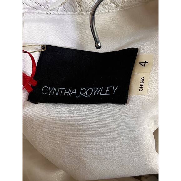 Cynthia Rowley‎ Textured Cocktail dress Womens 4 White Gold metallic Pockets NEW - Picture 10 of 12